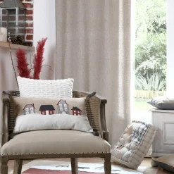 Coussin Et Housse|LOVELY CASA Coussin rectangulaire coton (30 x 50 cm) Cornouailles Beige