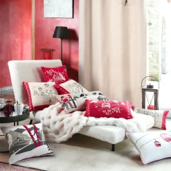 Coussin Et Housse|STOF Coussin rectangulaire coton (30 x 50 cm) Villard Rouge