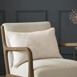 Coussin Et Housse|L'EFFET PAPILLON Coussin rectangulaire coton (40 x 60 cm) Sixtine Beige