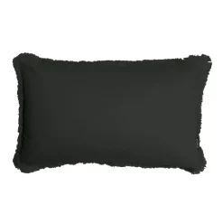 Coussin Et Housse|EMINZA Coussin rectangulaire coton (40 x 60 cm) Pixel franges Noir