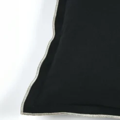 Coussin Et Housse|STOF Coussin rectangulaire coton (40 x 60 cm) Helios Noir