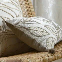 Coussin Et Housse|STOF Coussin rectangulaire coton (30 x 50 cm) Hemera Ecru Beige