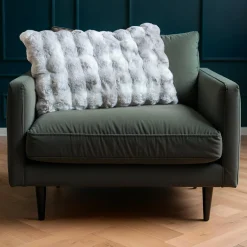 Coussin Et Housse|STOF Coussin rectangulaire fausse fourrure (50 x 80 cm) Nebraska perle Gris