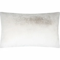 Coussin Et Housse|LOVELY CASA Coussin rectangulaire fausse fourrure (50 x 80 cm) Bostan Ecru