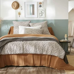 Coussin Et Housse|EMINZA Coussin rectangulaire gaze de coton (40 x 60 cm) Rosa Marron