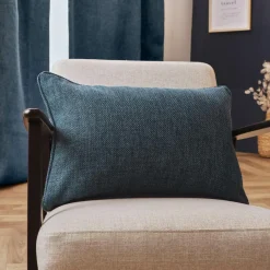 Coussin Et Housse|EMINZA Coussin rectangulaire tissé (40 x 60 cm) Alba Bleu