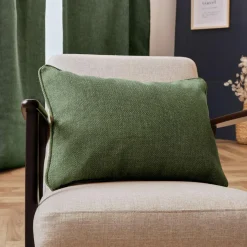 Coussin Et Housse|EMINZA Coussin rectangulaire tissé (40 x 60 cm) Alba Vert kaki