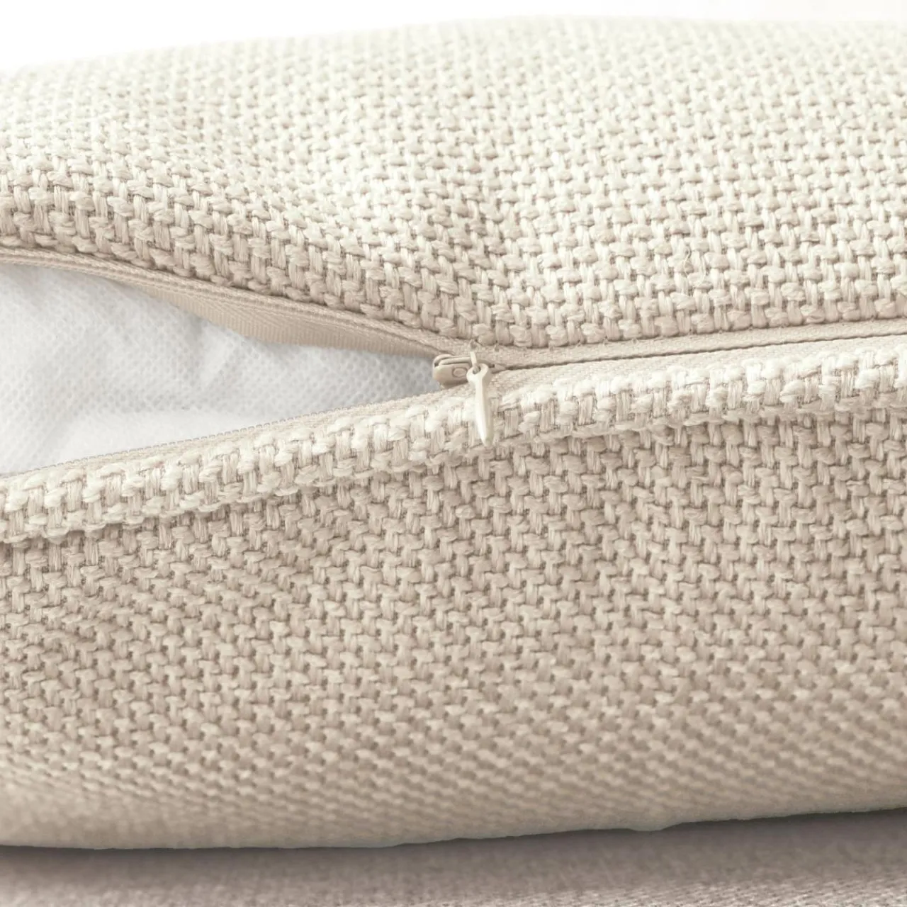 Coussin Et Housse|EMINZA Coussin rectangulaire tissé (40 x 60 cm) Alba grège Beige