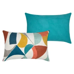 Coussin Et Housse|STOF Coussin rectangulaire tufté (40 x 60 cm) Blokken Multicolore