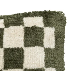 Coussin Et Housse|Atmosphera, cru017dateur d'intu017drieur Coussin rectangulaire tufté (38 x 58 cm) Damier Vert kaki