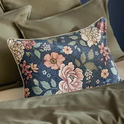 Coussin Et Housse|EMINZA Coussin rectangulaire velours (40 x 60 cm) Dolores Rose