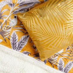 Coussin Et Housse|ATMOSPHERA Coussin rectangulaire velours (30 x 50 cm) Or Tropic Jaune ocre