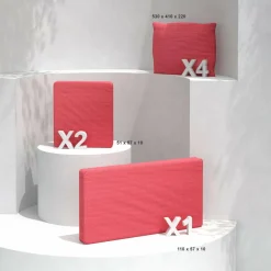 Accessoires Et Coussins|MOBELLIA Coussins de remplacement pour salon de jardin Calvi 4 places Rouge