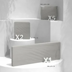 Accessoires Et Coussins|MOBELLIA Coussins de remplacement pour salon de jardin Calvi 5 places Taupe