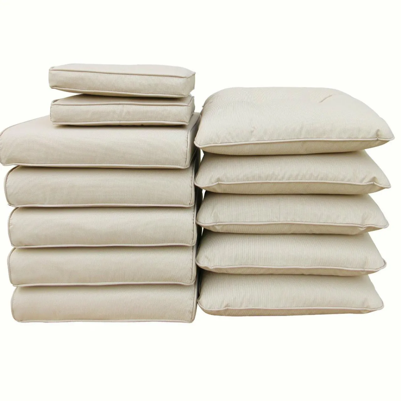 Accessoires Et Coussins|MOBELLIA Coussins de remplacement pour salon de jardin Tivoli - Beige