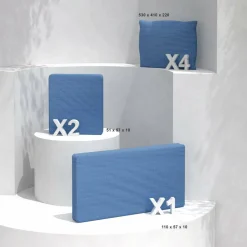 Accessoires Et Coussins|MOBELLIA Coussins de remplacement pour salon de jardin Calvi 4 places Bleu