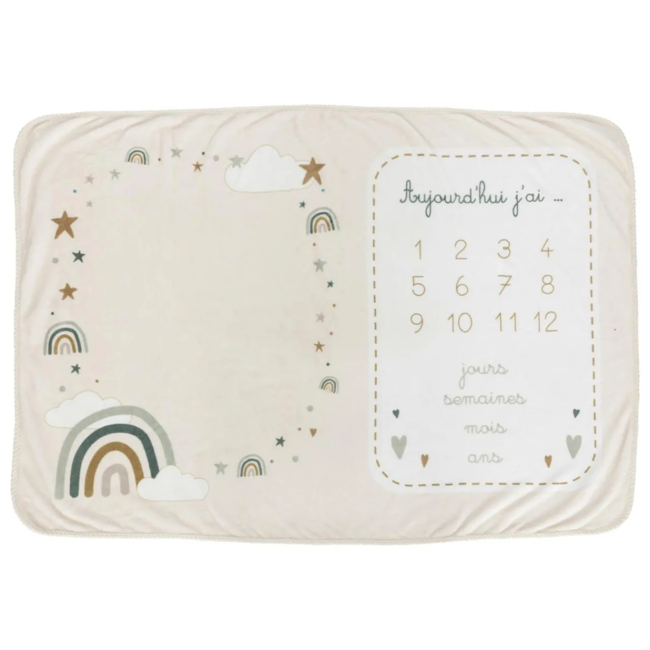 Jouet, Cadeau De Naissance|Atmosphera, cru017dateur d'intu017drieur Couverture étape bébé (120 x 80 cm) Arc en ciel Multicolore