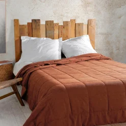 Couvre-Lit Et Édredon|LINDER Couvre lit matelassé (230 x 250 cm) Vercors Terracotta