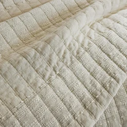 Couvre-Lit Et Édredon|EMINZA Couvre-lit coton matelassé (220 x 240 cm) Lena sable Beige