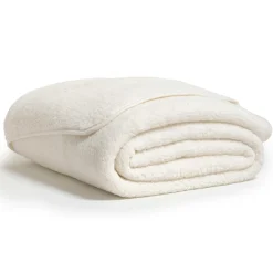 Couvre-Lit Et Édredon|douceur d'intu017drieur Couvre-lit effet sherpa (240 x 220 cm) Calinou Ecru