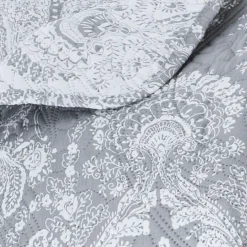 Couvre-Lit Et Édredon|ATMOSPHERA Couvre-lit et taies d'oreiller (240 x 260 cm) Marie Gris clair