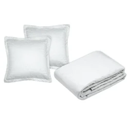 Couvre-Lit Et Édredon|STOF Couvre-lit matelassé avec deux taies d'oreiller (260 x 240 cm) Cléo Blanc