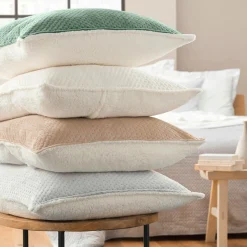 Couvre-Lit Et Édredon|douceur d'intu017drieur Couvre-lit matelassé et deux taies d'oreiller velours (220 x 240 cm) Mylène cédre Vert