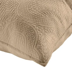 Couvre-Lit Et Édredon|douceur d'intu017drieur Couvre-lit matelassé et deux taies d'oreiller (240 x 260 cm) Romane Beige