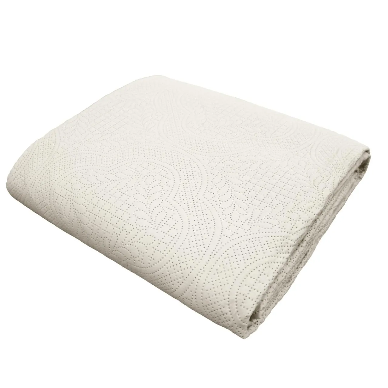 Couvre-Lit Et Édredon|douceur d'intu017drieur Couvre-lit matelassé et deux taies d'oreiller (240 x 260 cm) Romane Beige Ecru