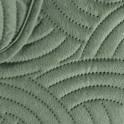 Couvre-Lit Et Édredon|douceur d'intu017drieur Couvre-lit matelassé et deux taies d'oreiller (220 x 240 cm) Solange cédre Vert