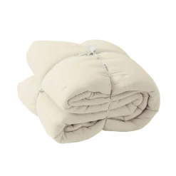 Couvre-Lit Et Édredon|EMINZA Couvre-lit matelassé gaze de coton (260 x 240 cm) Gaïa pampa Beige