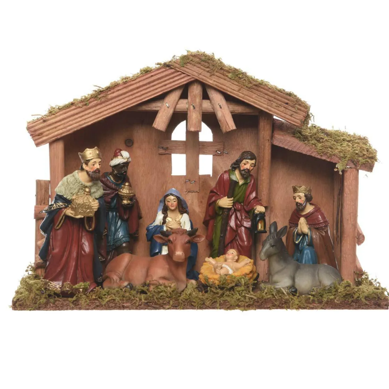 Crèche De Noël|KAEMINGK Crèche de Noël complète (H21 cm) Saint-Daniel