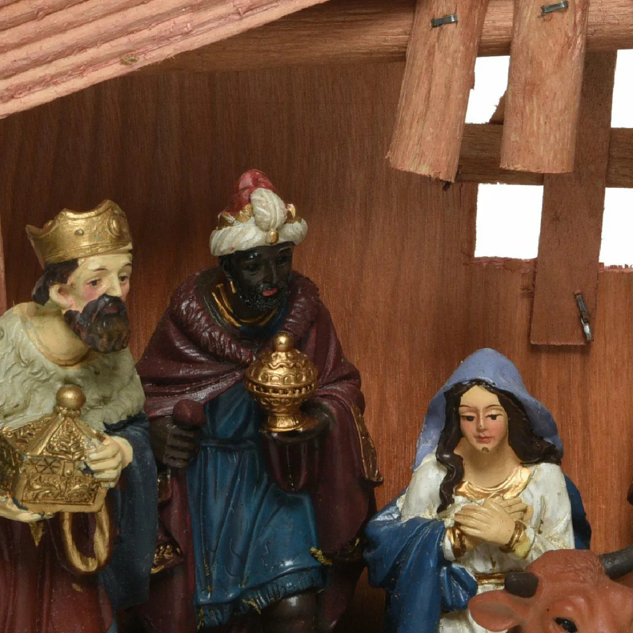 Crèche De Noël|KAEMINGK Crèche de Noël complète (H21 cm) Saint-Daniel