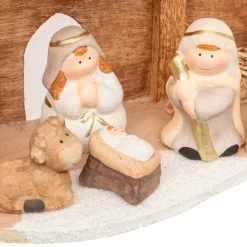 Crèche De Noël|JJA Crèche de Noël complète (H16 cm) Saint-Amaury Or