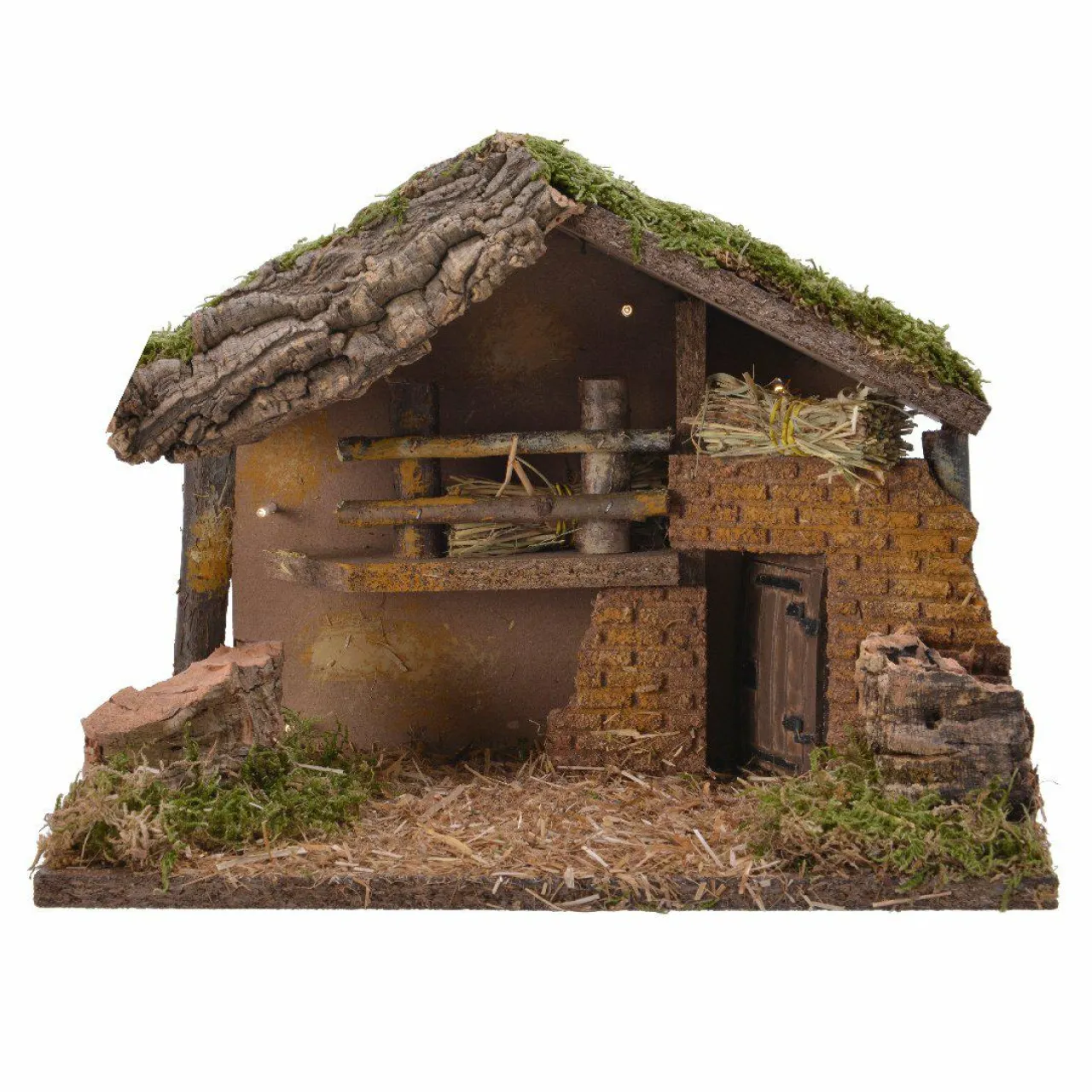 Crèche De Noël|KAEMINGK Crèche de Noël vide et lumineuse (H21 cm) Sainte-Céline Naturel