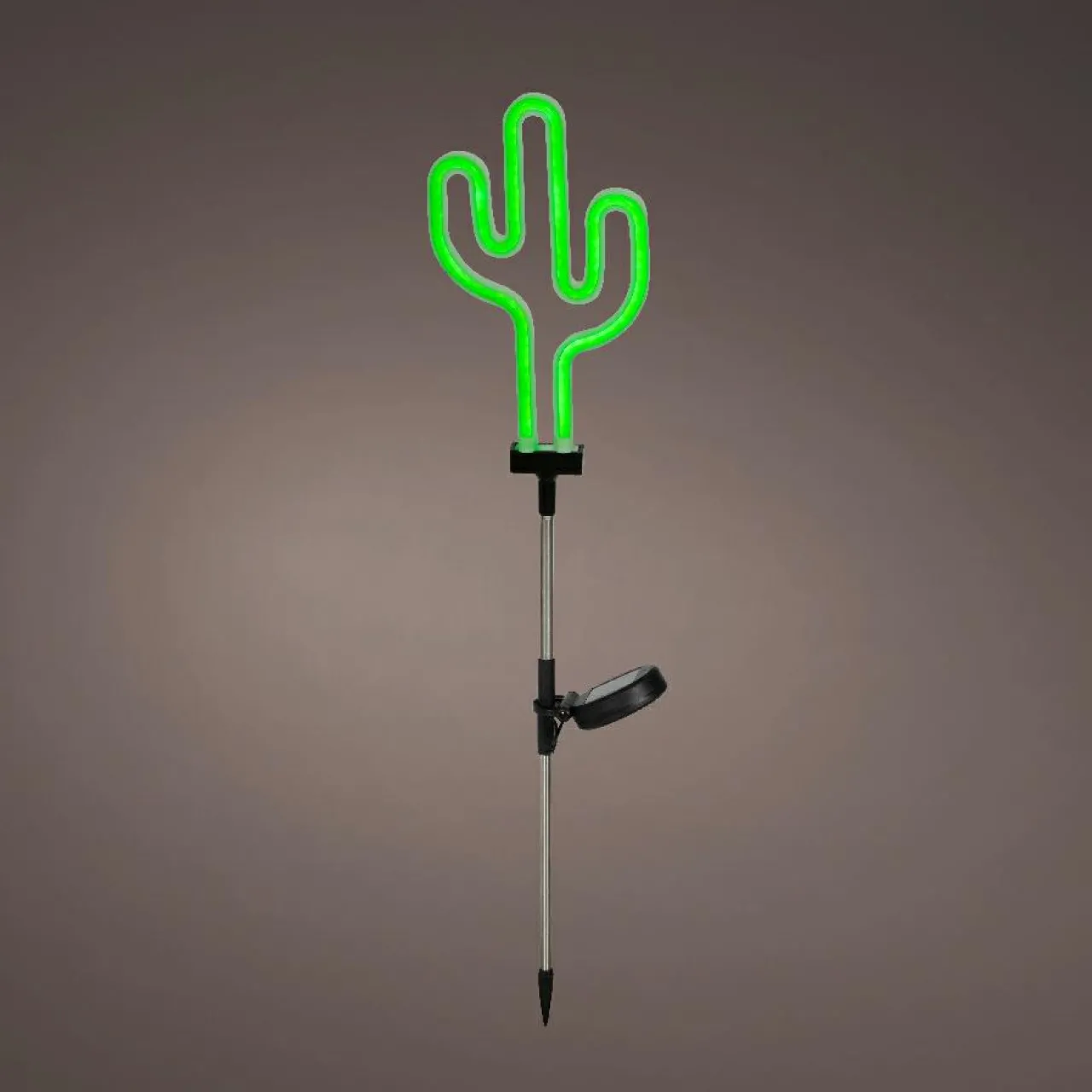 Luminaire Jardin|Eclairage Extérieur|KAEMINGK Décoration lumineuse Solaire à piquer au sol (H73 cm) Cactus néon Vert