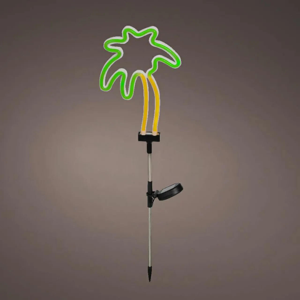 Luminaire Jardin|Eclairage Extérieur|KAEMINGK Décoration lumineuse Solaire à piquer au sol (H74 cm) Palmier néon Vert
