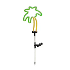 Luminaire Jardin|Eclairage Extérieur|KAEMINGK Décoration lumineuse Solaire à piquer au sol (H74 cm) Palmier néon Vert