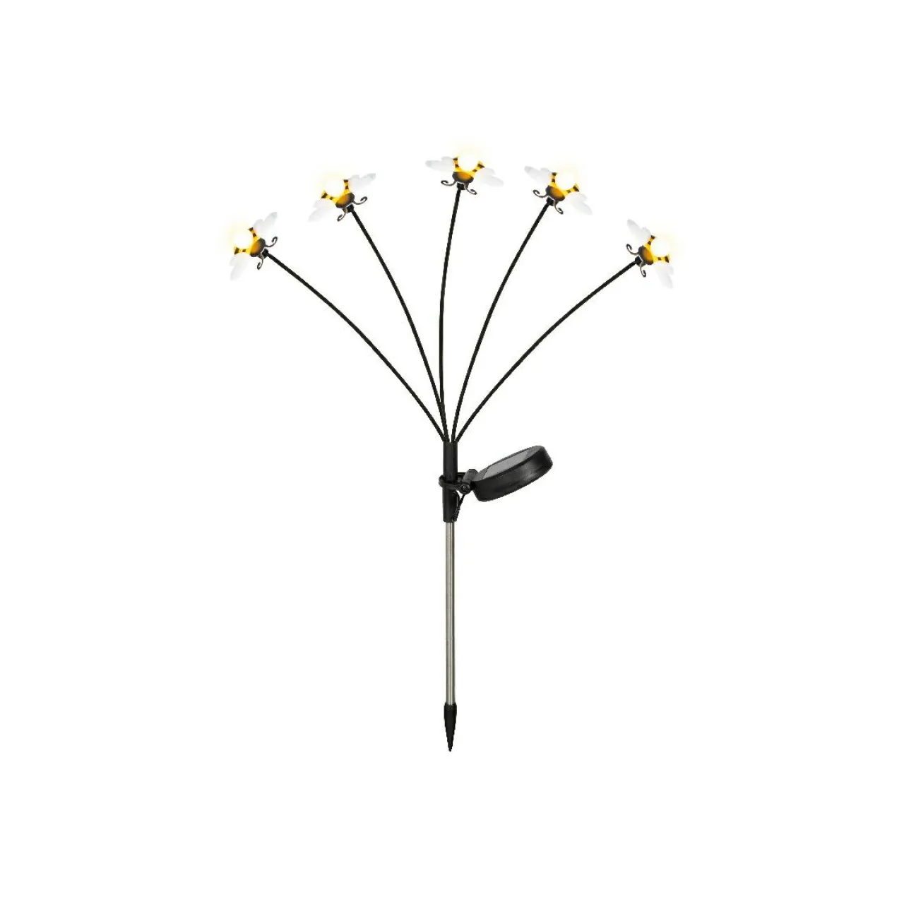 Luminaire Jardin|Eclairage Extérieur|KAEMINGK Décoration lumineuse Solaire à piquer au sol (H60 cm) Abeilles et blanc chaud Jaune