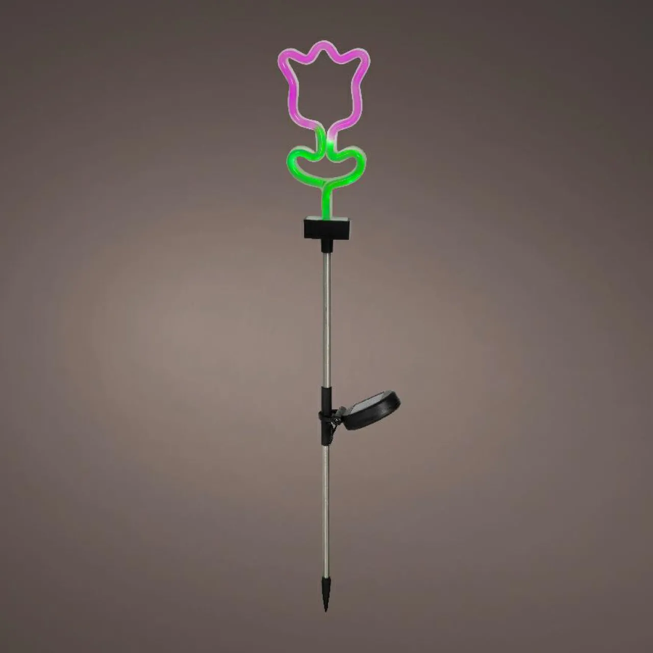 Luminaire Jardin|Eclairage Extérieur|KAEMINGK Décoration lumineuse Solaire à piquer au sol (H70 cm) Tulipe néon Multicolore