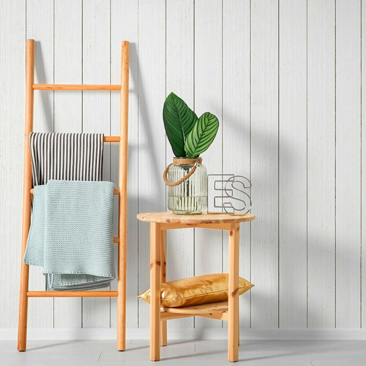 Décoration Murale Adhésive|MOTIF Décoration murale adhésive (257 x 260 cm) Coton et Lavande Gris