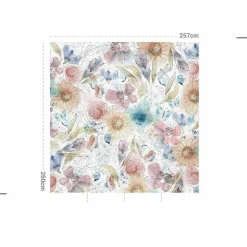 Décoration Murale Adhésive|MOTIF Décoration murale adhésive (257 x 260 cm) Florelie Multicolore