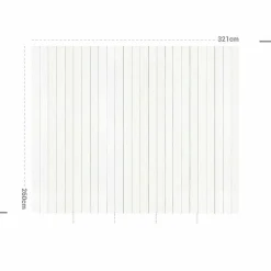 Décoration Murale Adhésive|MOTIF Décoration murale adhésive (321 x 260 cm) Coton et Lavande Gris