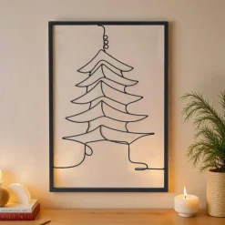 Toile, Cadre, Déco Murale|EMINZA Décoration murale en métal (H80 cm) Temple Noir