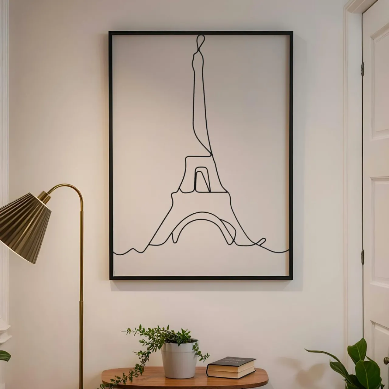 Toile, Cadre, Déco Murale|EMINZA Décoration murale en métal (H80 cm) Tour Eiffel Noir