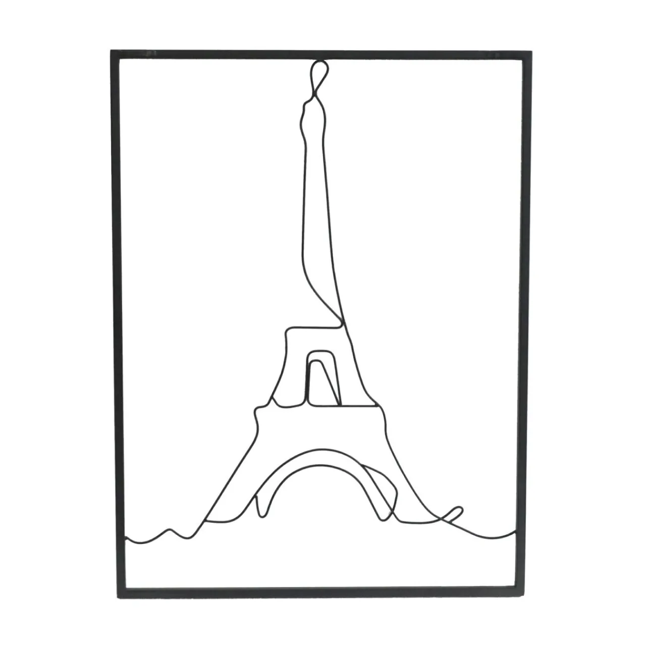 Toile, Cadre, Déco Murale|EMINZA Décoration murale en métal (H80 cm) Tour Eiffel Noir
