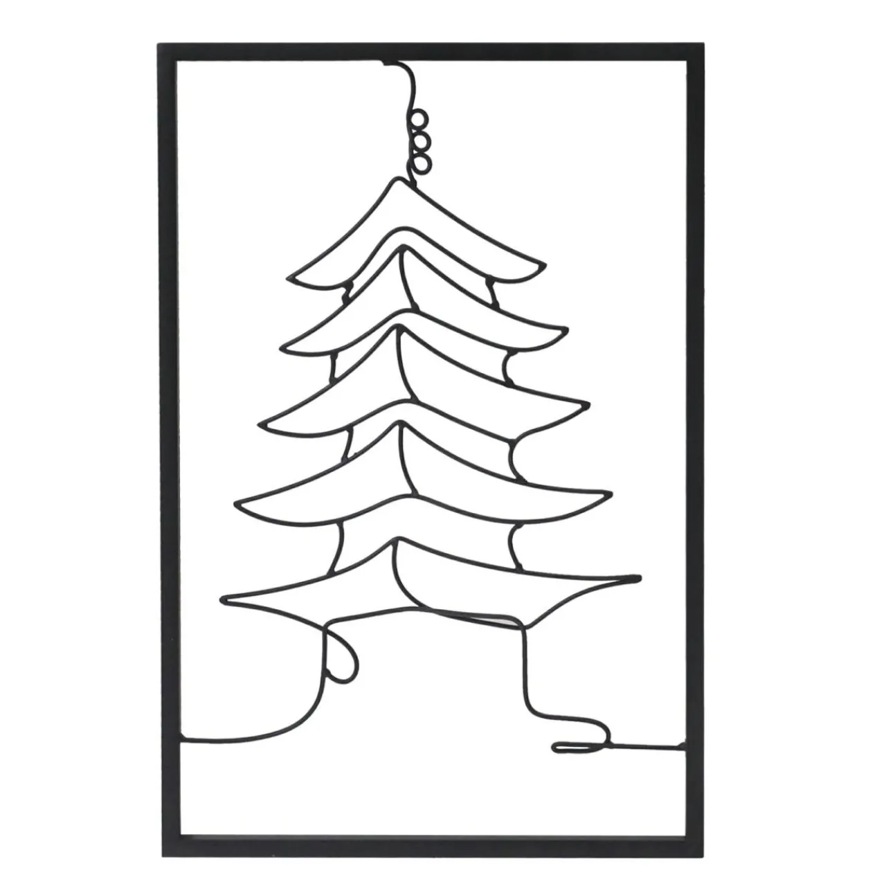 Toile, Cadre, Déco Murale|EMINZA Décoration murale en métal (H45 cm) Temple Noir