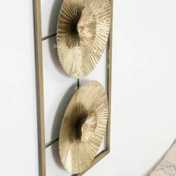 Toile, Cadre, Déco Murale|ATMOSPHERA Décation murale en métal (H61 cm) Seashell Or