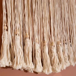 Toile, Cadre, Déco Murale|#N/A Décoration murale macramé (H40 cm) Pampille Beige