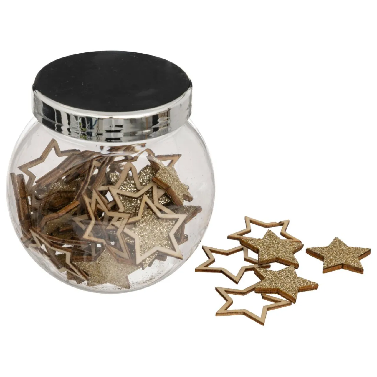 Déco De Table| Décorations à parsemer (20 gr) Petites étoiles en bois Naturel